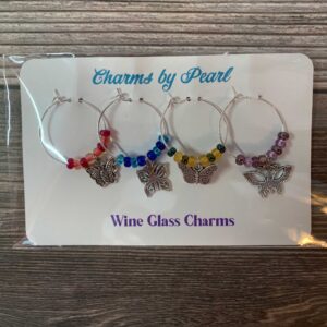 Butterfly Theme Wine Charms