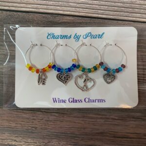 Love Theme Wine Glass Charms