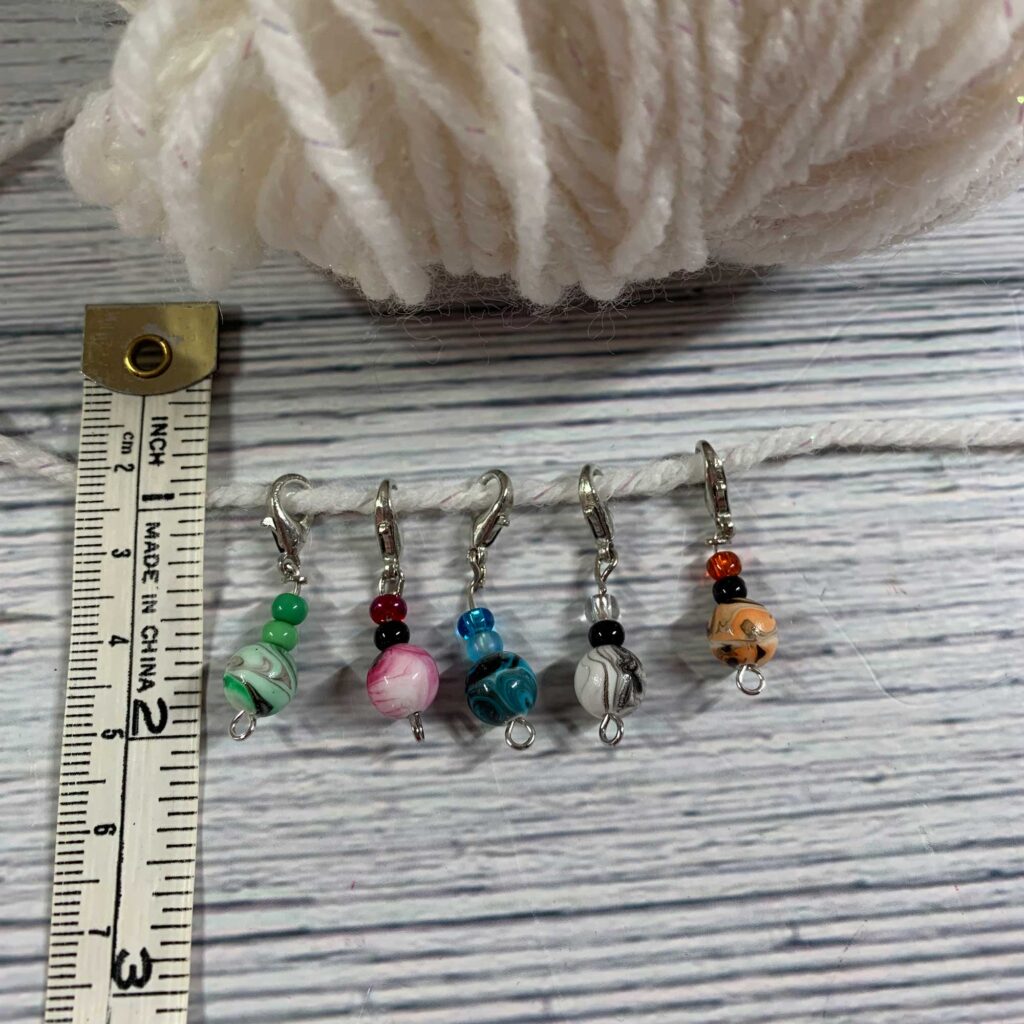 Colorful bead stitch markers