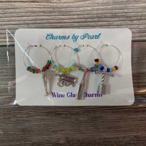 Wine Theme Wine Glass Charms