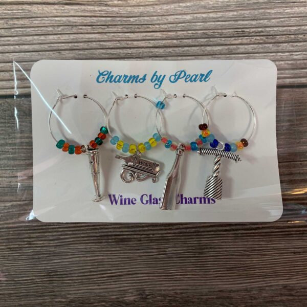 Wine Theme Wine Glass Charms