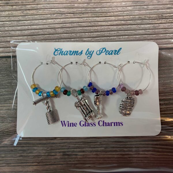 Wine Theme Wine Glass Charm